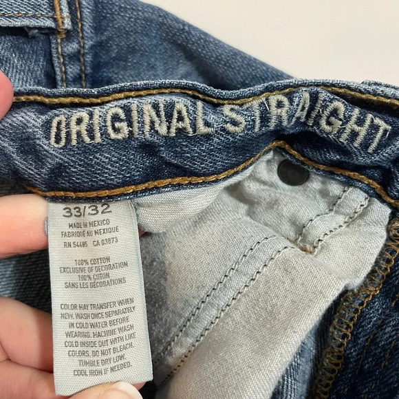 American Eagle Men’s 33x32 100% Cotton Original Straight Cut Denim Jeans - Picture 2 of 7